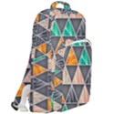 Abstract Geometric Triangle Shape Double Compartment Backpack View2
