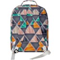 Abstract Geometric Triangle Shape Double Compartment Backpack View3