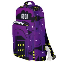 City Architecture Night Skyscraper Double Compartment Backpack by Wegoenart