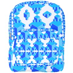 Blue Background Cubes Abstract Wallpapers Full Print Backpack by Wegoenart