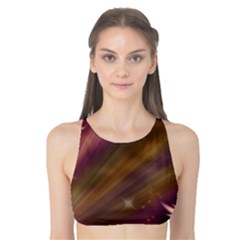 Space Orbs Stars Abstract Sky Tank Bikini Top by Wegoenart