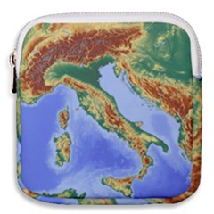 Italy Alpine Alpine Region Map Mini Square Pouch by Wegoenart
