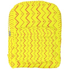 Yellow Background Abstract Full Print Backpack by Wegoenart