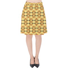 Abstract Background Vintage Velvet High Waist Skirt by Wegoenart