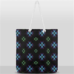 Background Abstract Vector Fractal Full Print Rope Handle Tote (large) by Wegoenart