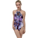 Flower Digital Art Artwork Abstract Go with the Flow One Piece Swimsuit View1