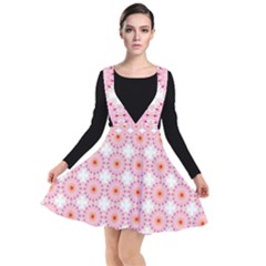 Make A Wish Banner Fractals Pink Plunge Pinafore Dress by Wegoenart