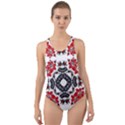 Ornament Seamless Pattern Element Cut-Out Back One Piece Swimsuit View1