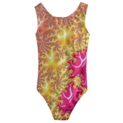 Fractal Math Mathematics Science Kids  Cut-out Back One Piece Swimsuit by Wegoenart