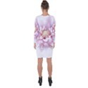 Abstract Transparent Image Flower Asymmetric Cut-Out Shift Dress View2