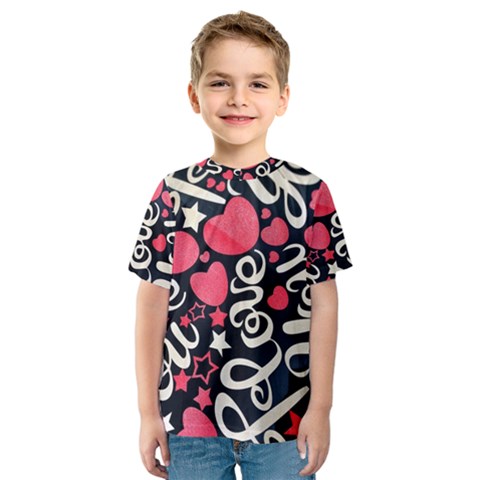 <3 I Love You <3 Kids  Sport Mesh Tee by WensdaiAmbrose