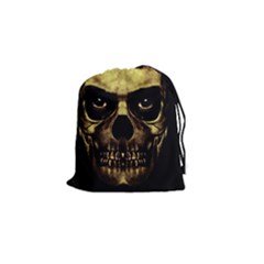 Angry Skull Monster Poster Drawstring Pouch (small) by dflcprints