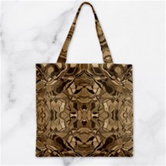 Abstract #8   I   Antiqued 6000 Zipper Grocery Tote Bag by KesaliSkyeArt