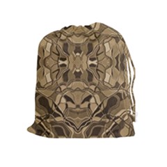 Abstract #8   I   Antiqued 6000 Drawstring Pouch (xl) by KesaliSkyeArt