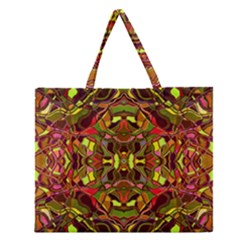Abstract #8   I   Autumn 6000 Zipper Large Tote Bag by KesaliSkyeArt