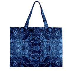 Abstract #8   I   Blues 6000 Zipper Mini Tote Bag by KesaliSkyeArt