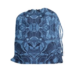 Abstract #8   I   Blues 6000 Drawstring Pouch (xxl) by KesaliSkyeArt
