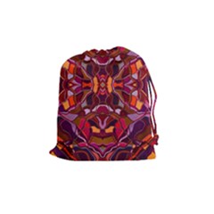 Abstract #8   I   Carmine 6000 Drawstring Pouch (medium) by KesaliSkyeArt