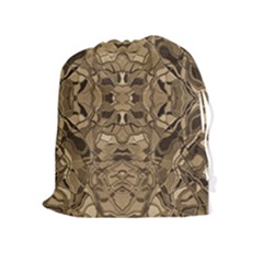 Abstract #8   Ii   Antiqued 6000 Drawstring Pouch (xl) by KesaliSkyeArt