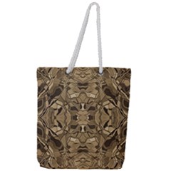 Abstract #8   Ii   Antiqued 6000 Full Print Rope Handle Tote (large) by KesaliSkyeArt