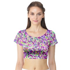 Verba Short Sleeve Crop Top by artifiart