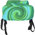 Groovy Abstract Turquoise Liquid Swirl Painting Full Print Backpack View4