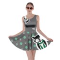 Green/Gray Owl Skater Dress View1