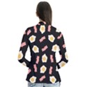 Bacon and Egg Pop Art Pattern Drape Collar Cardigan View2