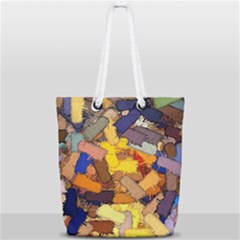 Texture Painting Plot Graffiti Full Print Rope Handle Tote (small) by Pakrebo