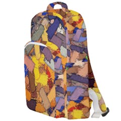 Texture Painting Plot Graffiti Double Compartment Backpack by Pakrebo