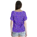 Blur V-Neck Flutter Sleeve Top View2