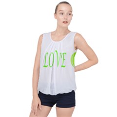 I Lovetennis Bubble Hem Chiffon Tank Top by Greencreations