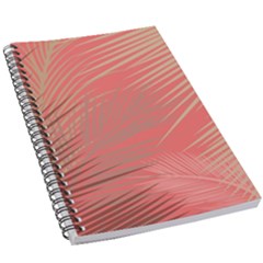 Palms Shadow On Living Coral 5 5  X 8 5  Notebook by LoolyElzayat