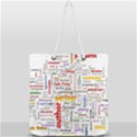 Writing Author Motivation Words Full Print Rope Handle Tote (Large) View2