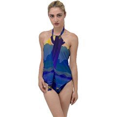 Illustration Vector Forest Nature Go With The Flow One Piece Swimsuit by Pakrebo