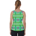 Checkerboard Squares Abstract Velvet Tank Top View2