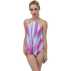 Geometric 3d Design Pattern Pink Go With The Flow One Piece Swimsuit by Pakrebo