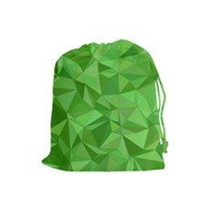 Mosaic Tile Geometrical Abstract Drawstring Pouch (large) by Pakrebo