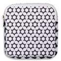 Pattern Star Repeating Black White Mini Square Pouch View1