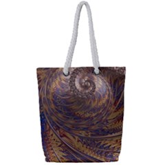 Swirl Fractal Fantasy Whirl Full Print Rope Handle Tote (small) by Pakrebo