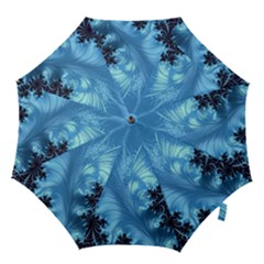 Fractal Art Feather Swirls Puffy Hook Handle Umbrellas (small) by Pakrebo
