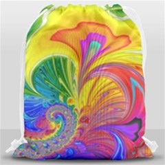 Fractal Bright Exploding Brilliant Drawstring Bag (large) by Pakrebo