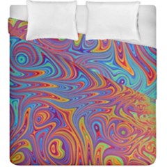 Fractal Psychedelic Fantasy Surreal Duvet Cover Double Side (king Size) by Pakrebo