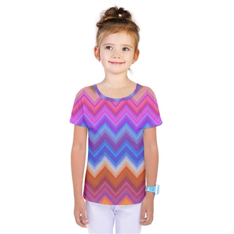 Pattern Chevron Zigzag Background Kids  One Piece Tee by Pakrebo