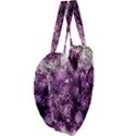 Amethyst purple violet Geode Slice Giant Heart Shaped Tote View4