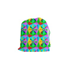 Star Texture Template Design Drawstring Pouch (small) by Pakrebo