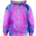 Beautiful Pastel Pink Rose With Blue Background Kids  Zipper Hoodie Without Drawstring View1
