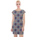 Pattern Wallpaper Background Cap Sleeve Bodycon Dress View1