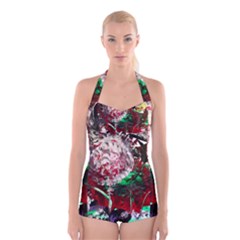 Dedelion Boyleg Halter Swimsuit  by bestdesignintheworld