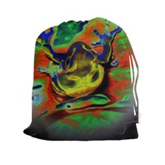 Abstract Transparent Background Drawstring Pouch (xxl) by Pakrebo